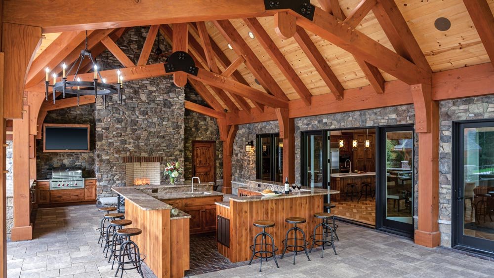 outdoor kitchen built in storage design